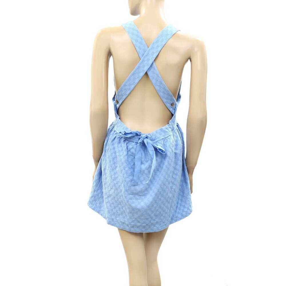 Free People Free-Est Va Va Volume Mini Dress Jacquard Criss-Cross XS NEW 264752 - Picture 6 of 7